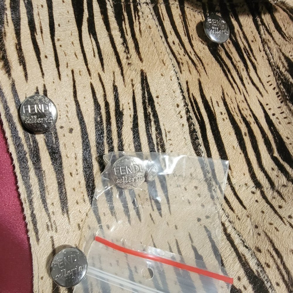 NWT Vintage FENDI SELLERIA Pony Hair Jungle Jacket - Picture 6 of 15